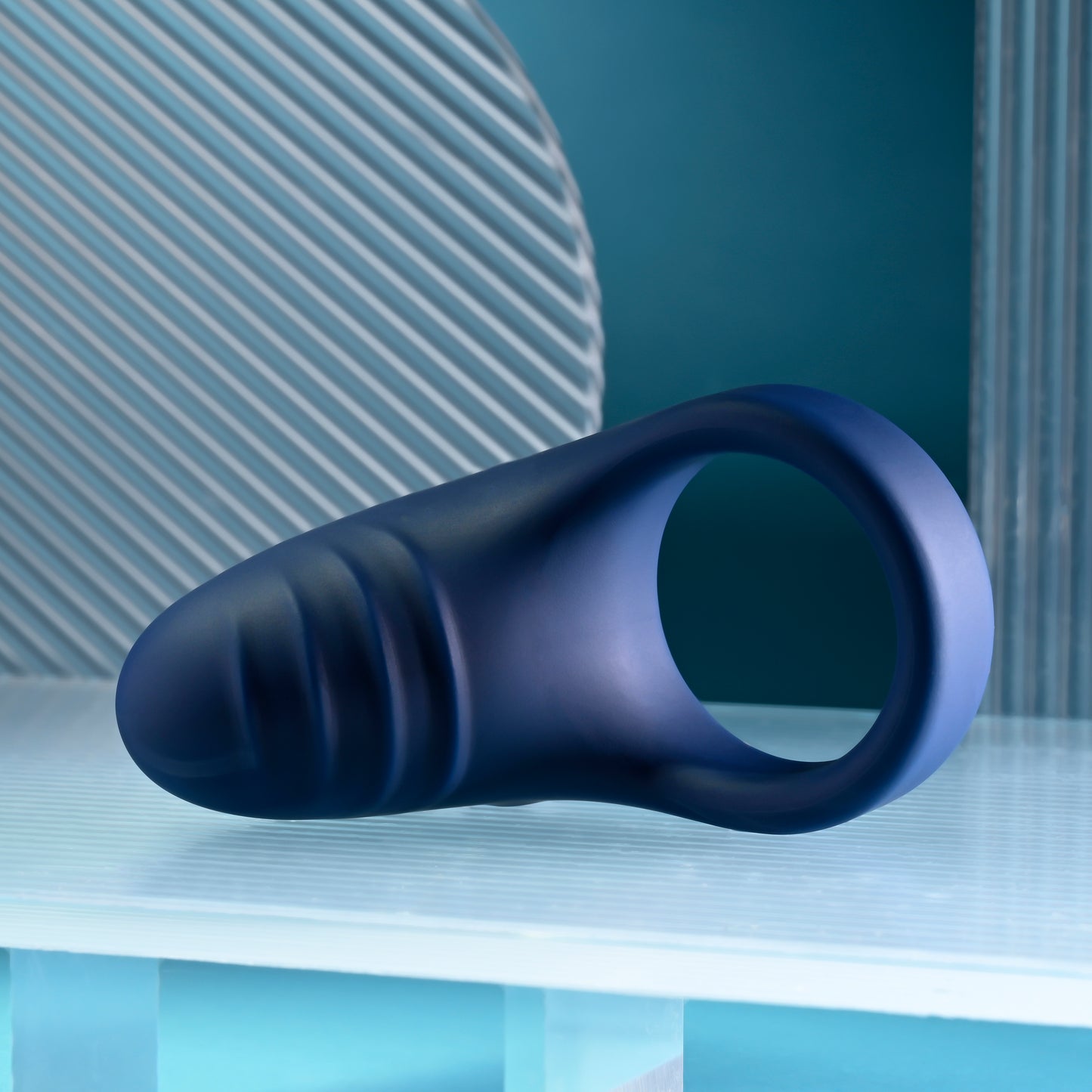 PB Point Rechargeable Cockring Blue