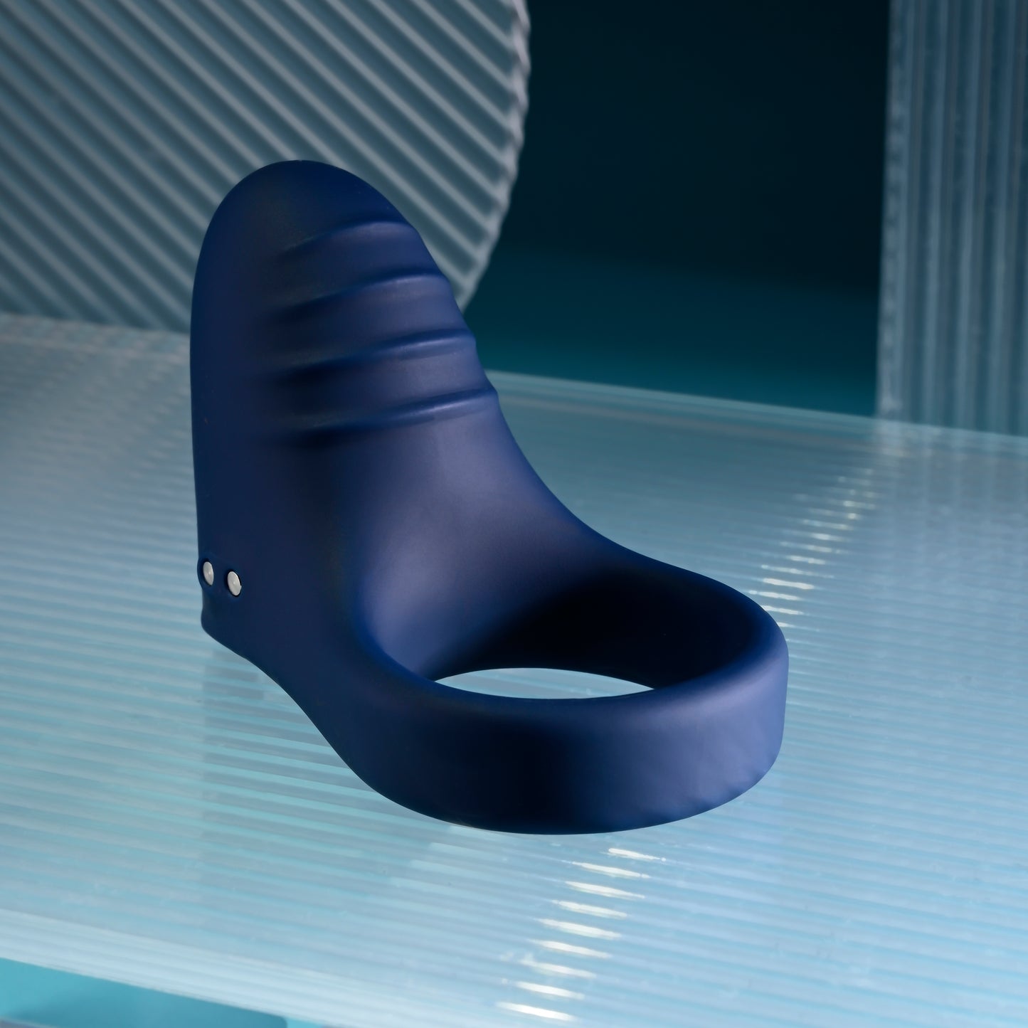 PB Point Rechargeable Cockring Blue
