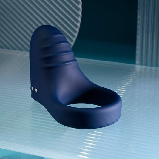 PB Point Rechargeable Cockring Blue